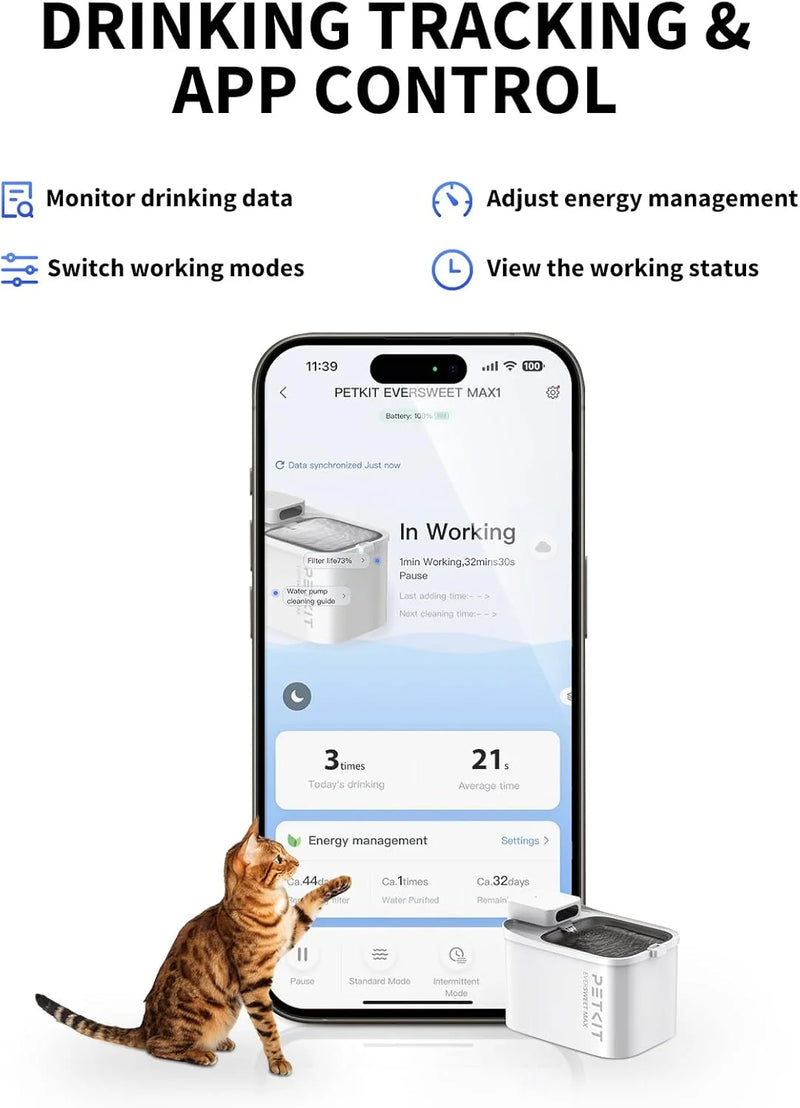 Bebedouro Inteligente Com Filtro Petkit