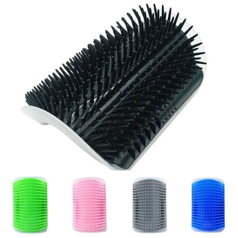 Escova de cabelo com tira de catnip, brinquedo de massagem de parede para gatos.